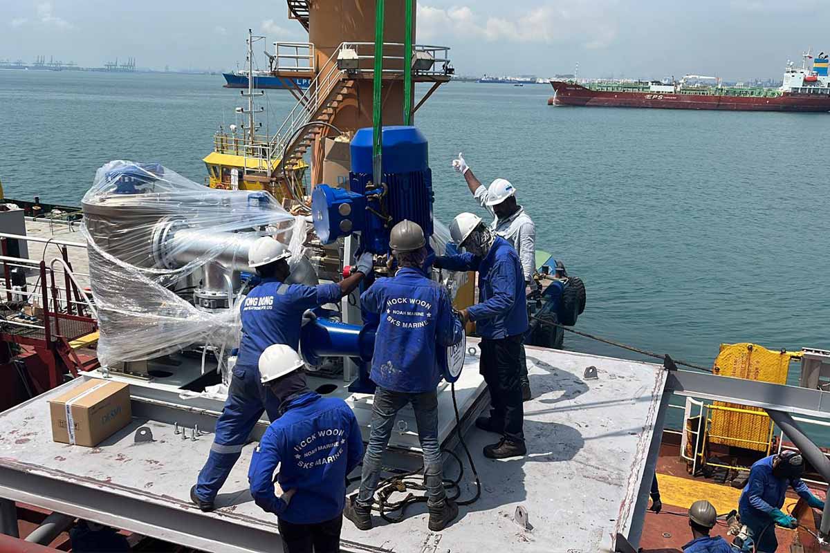 Marine steel and structural fabrication works for offshore vessels including deck repair and heavy structural installation