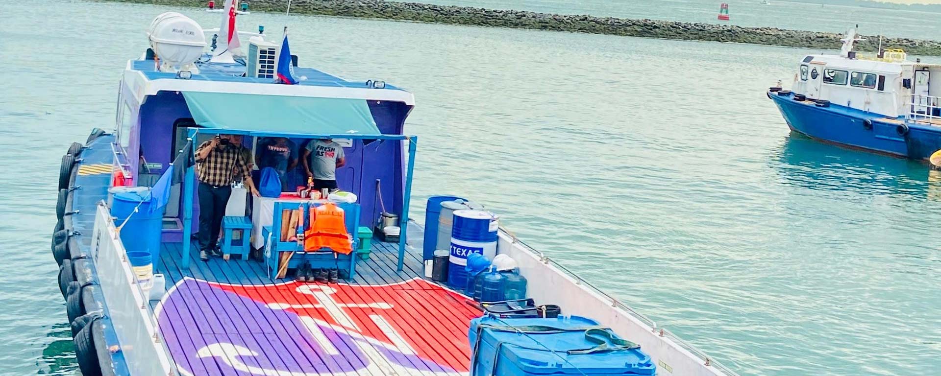 Boat logistics services with crew and cargo supply boats operated by Noah Group